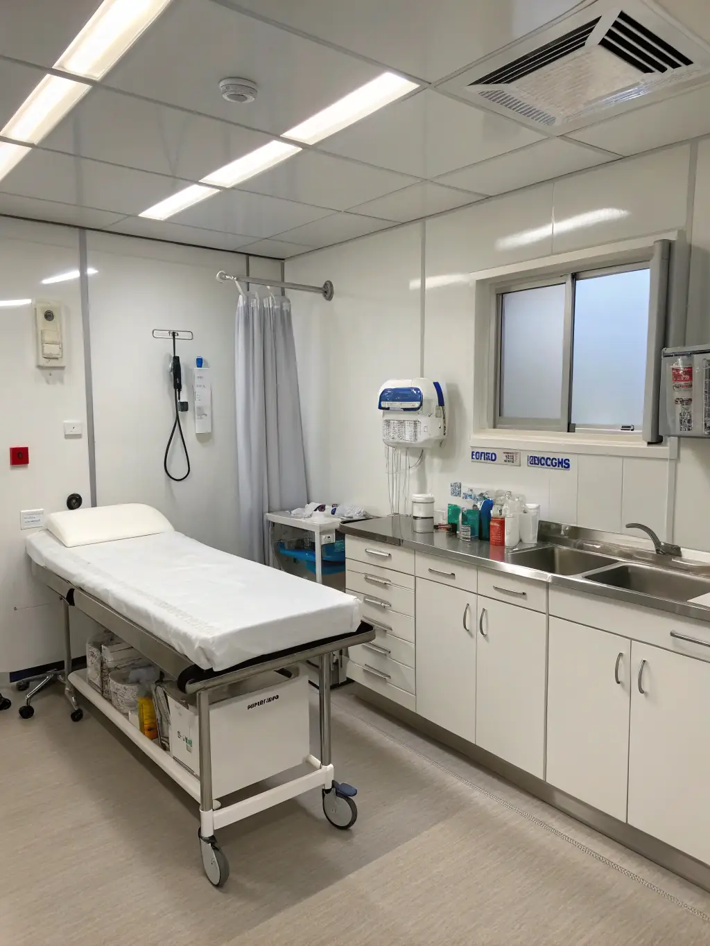 A close-up shot of sanitized surfaces in a healthcare facility, emphasizing the importance of hygiene and cleanliness, reflecting Revana Group Inc.'s specialized cleaning services.
