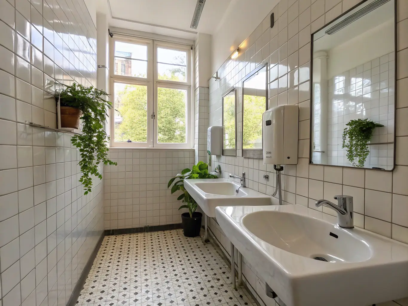 A close-up shot of a sparkling clean bathroom, highlighting the spotless tiles, grout, and fixtures. The image conveys a sense of thoroughness and attention to detail, emphasizing the benefits of a deep cleaning service.